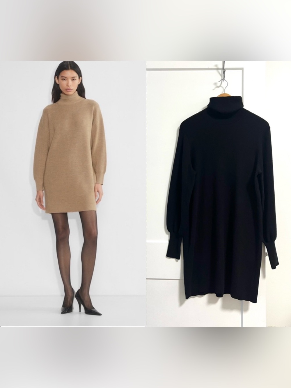 Wilfred Turtlenecks Long Sleeve Sweater Mini Dress Sz M